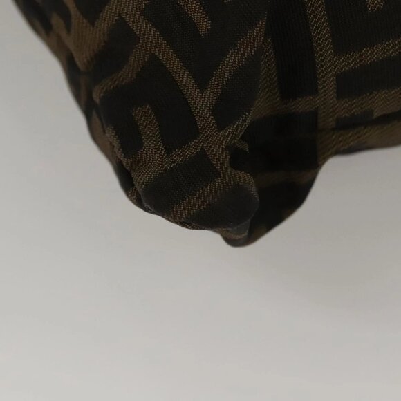 FENDI Zucca Canvas Hand Bag Brown Black Auth ep8370 - Picture 13 of 16